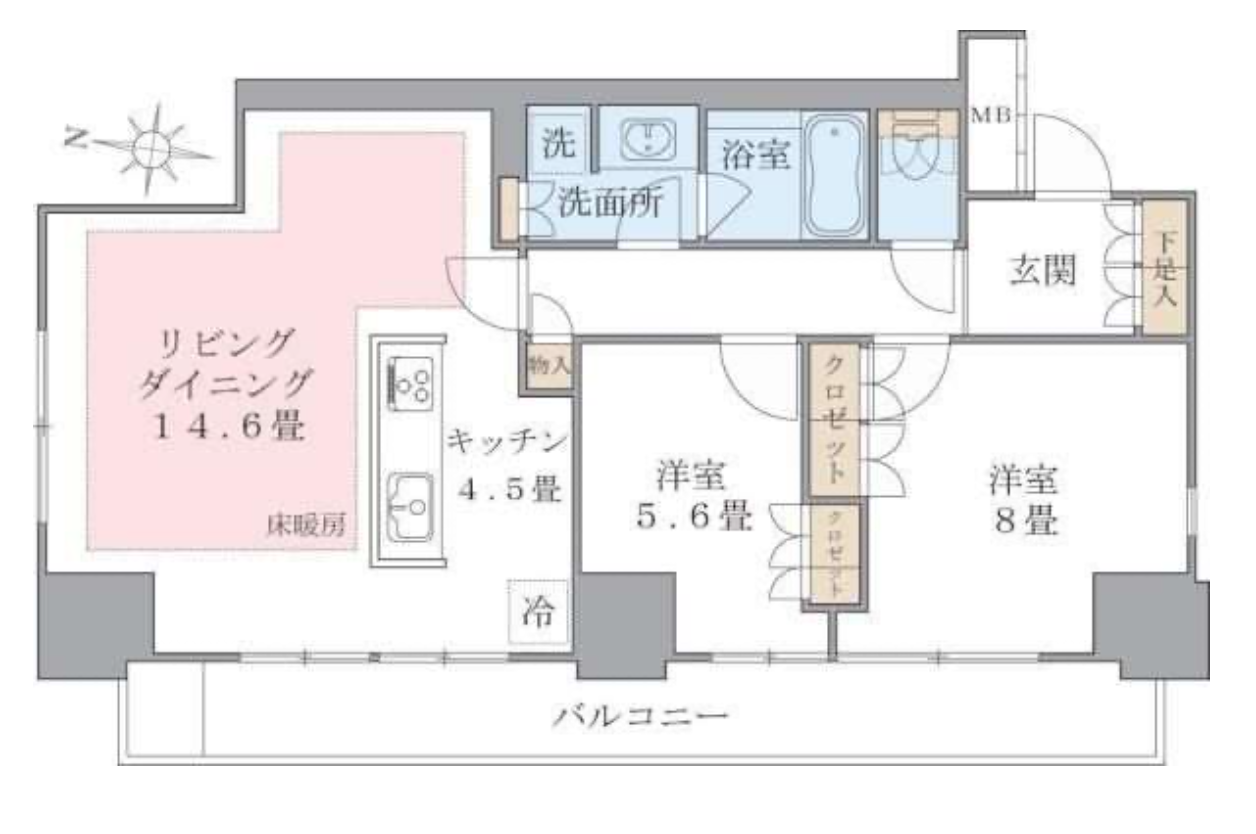 Brillia ist 東雲キャナルコート　1202号室　間取り