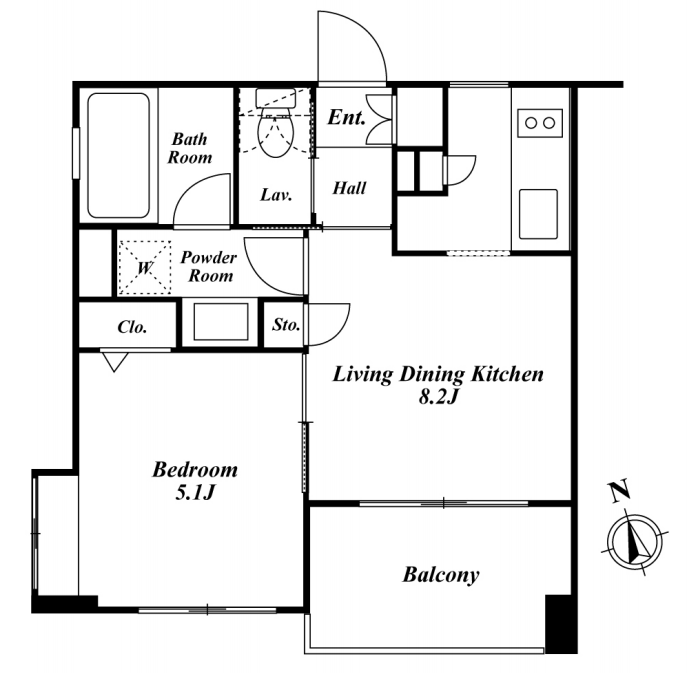 プレミアステージ麻布十番　901号室　間取り