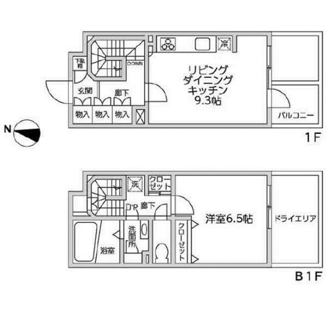 レジディア西新宿Ⅱ　117号室　間取り