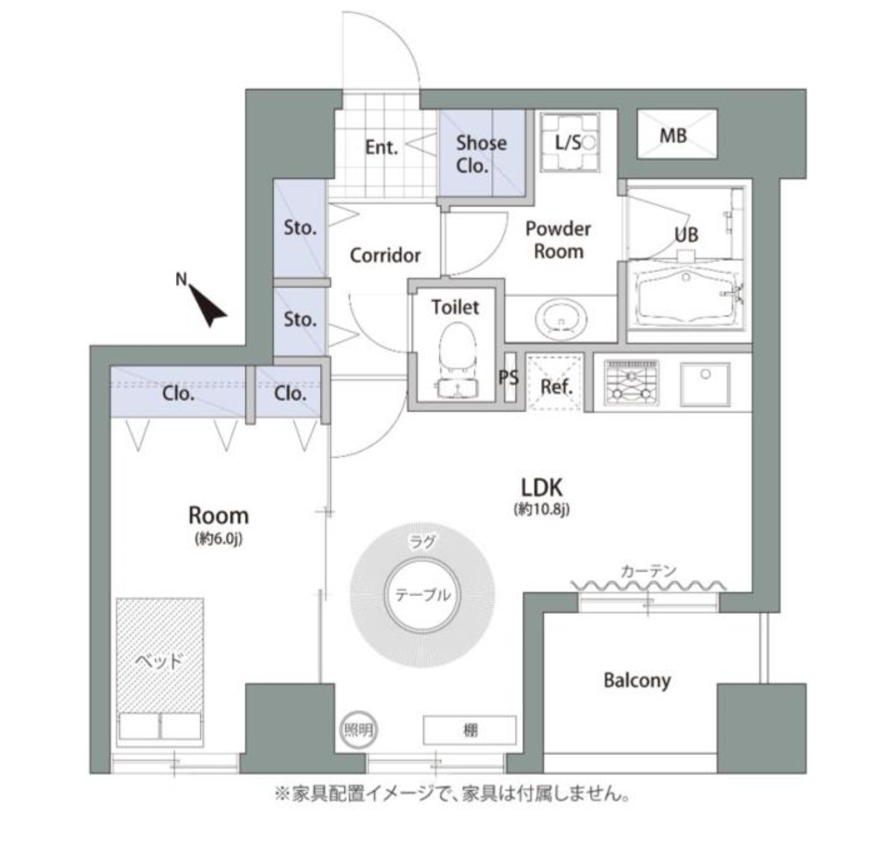 アムス八丁堀1　301号室　間取り