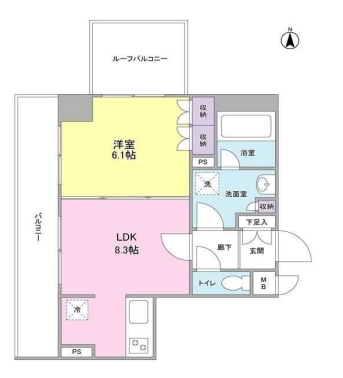 恵比寿三田レジデンス　409号室　間取り