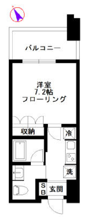 大崎ガーデンレジデンス　205号室　間取り