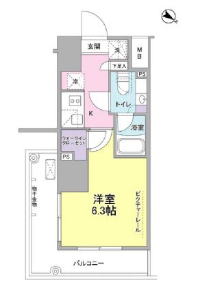 SIL西五反田（ベルファース西五反田）　214号室　間取り