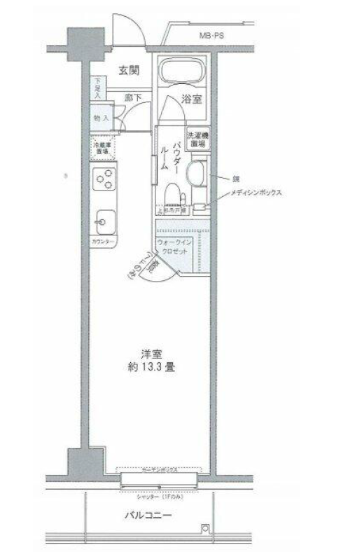 プライムアーバン豊洲　526号室　間取り