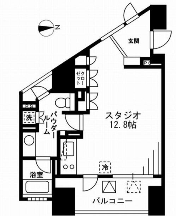プライムアーバン四谷外苑東　801号室　間取り