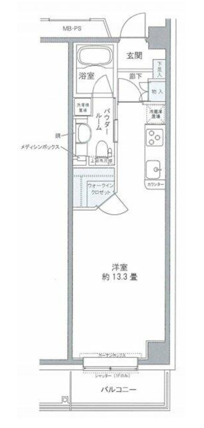 プライムアーバン豊洲　626号室　間取り