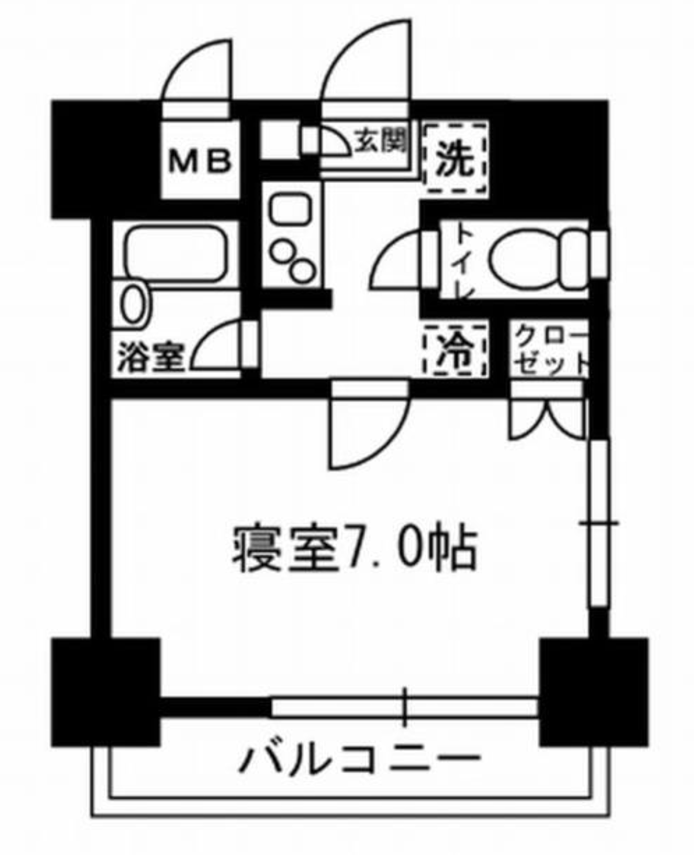 レジディア月島3　1006号室　間取り
