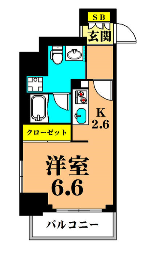 プライマル大井仙台坂　409号室　間取り