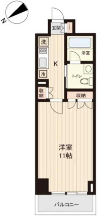 プラティーク清澄白河　413号室　間取り