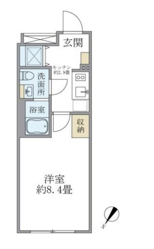 HTピア赤坂　504号室　間取り