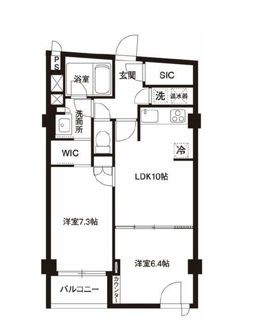 アーバンパーク代官山Ⅰ・Ⅱ　Ⅰ-208号室　間取り