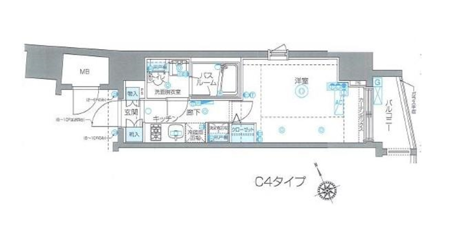 ZOOM恵比寿　903号室　間取り