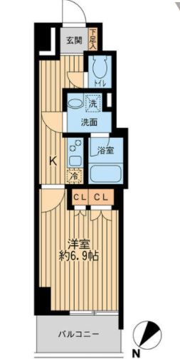 日本橋ファーストレジデンス　510号室　間取り