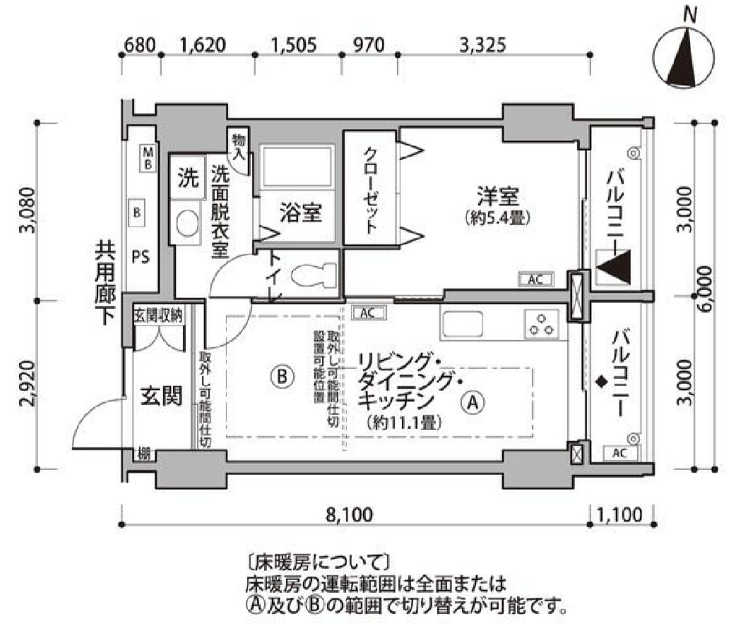 東雲キャナルコートCODAN　13号棟503号室　間取り