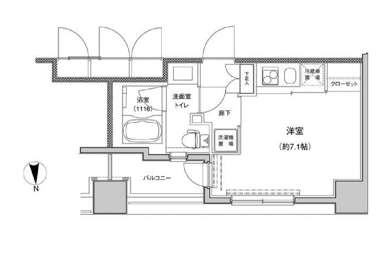 東急セットアップレジデンス恵比寿　802号室　間取り