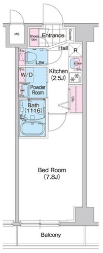 コンフォリア森下WEST　802号室　間取り