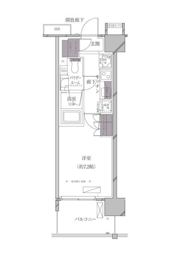 A-standard芝浦　706号室　間取り