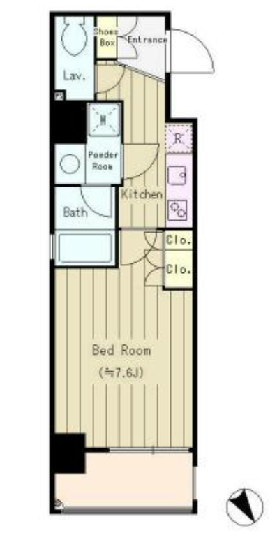 リエゾン銀座一丁目　403号室　間取り