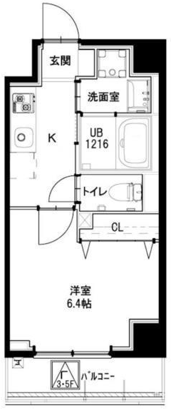 グリーンフォート河田　103号室　間取り