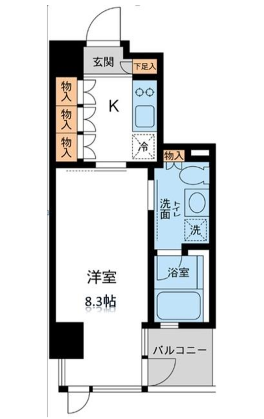レジデンス白金パークフロント　201号室　間取り