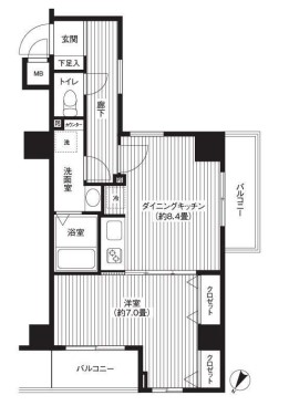 カスタリア初台　209号室　間取り