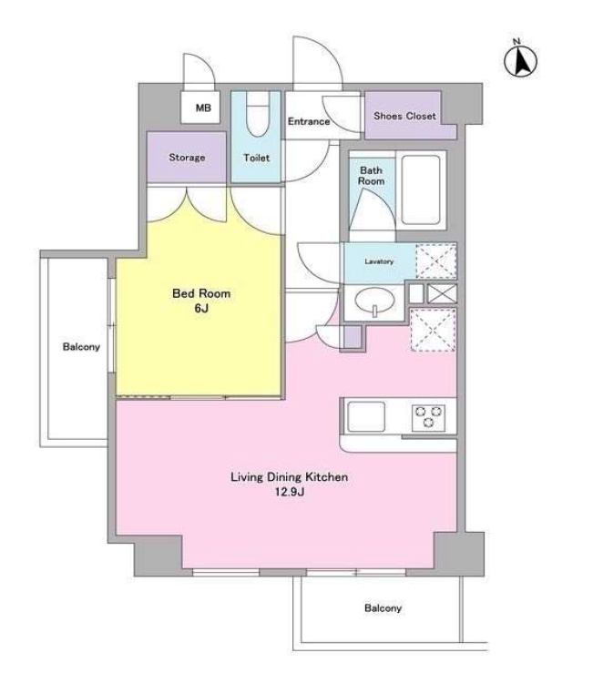 シティカレント代官山　210号室　間取り