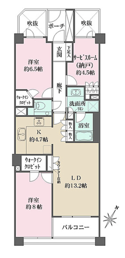 フォルム六番町　603号室　間取り