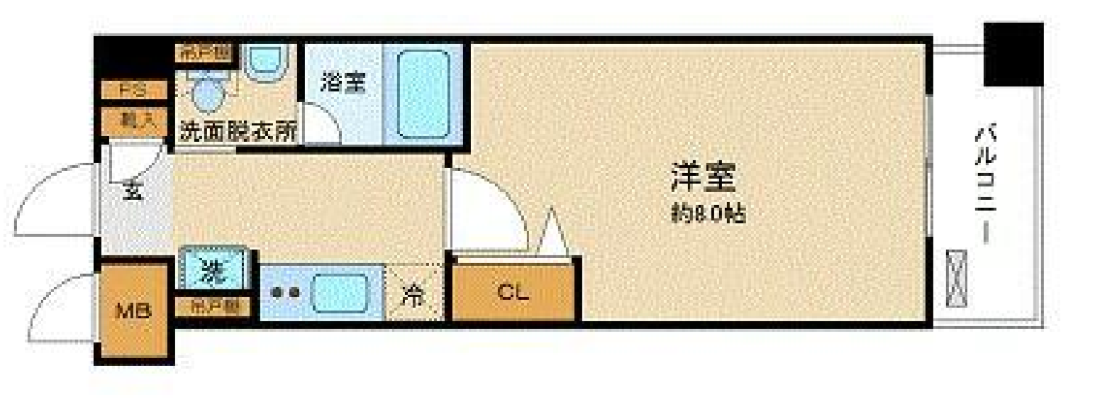 ZOOM池尻大橋　304号室　間取り