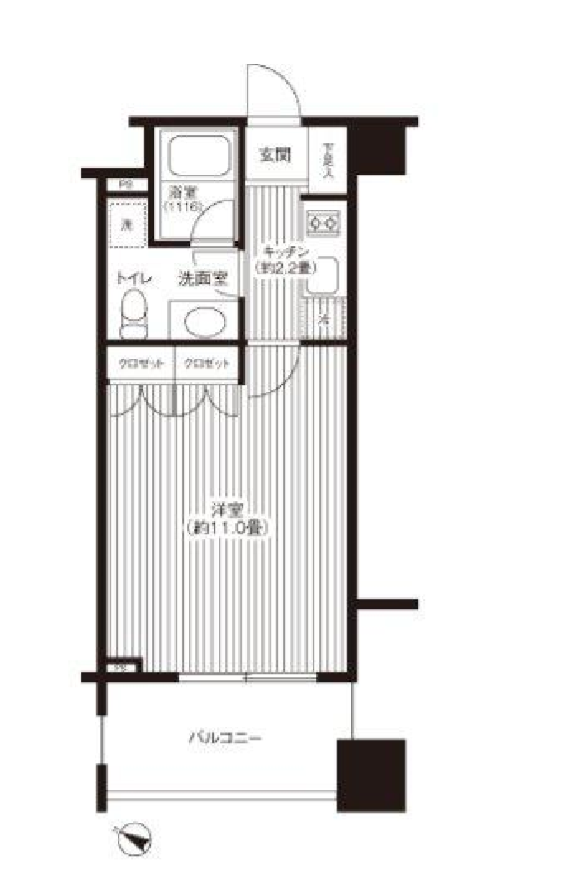 グランハイツ代々木　1105号室　間取り