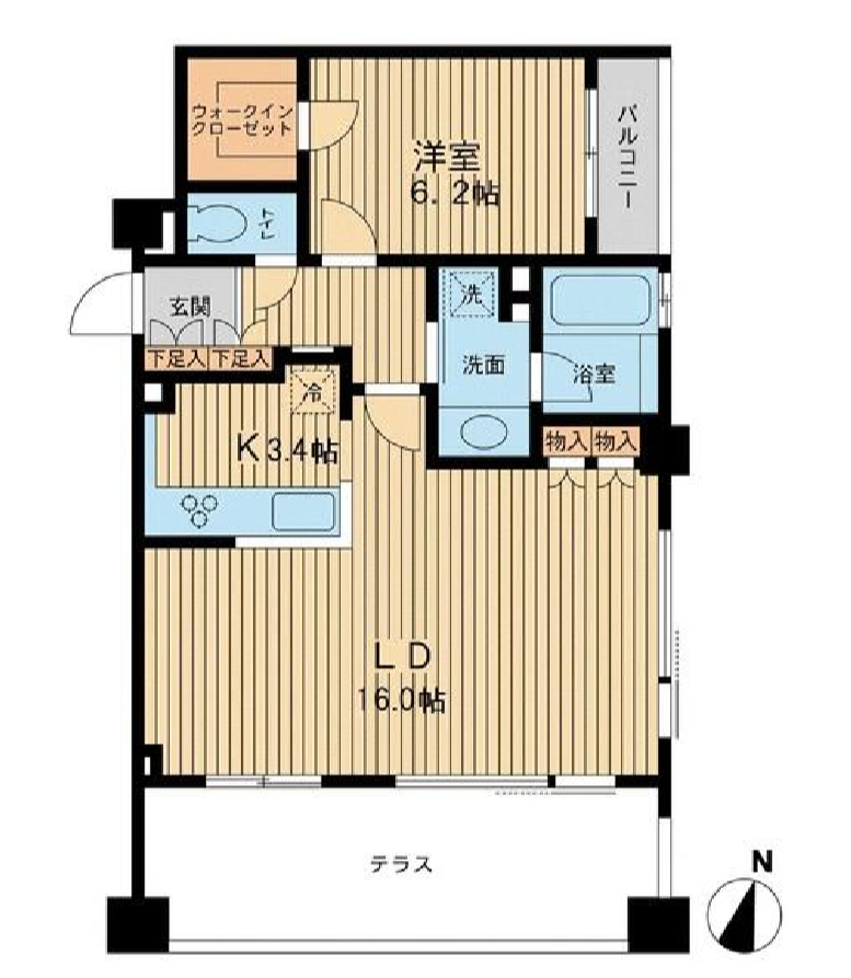 アーデン駒沢パークフロント　104号室　間取り