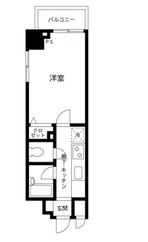 プライムアーバン飯田橋　1404号室　間取り
