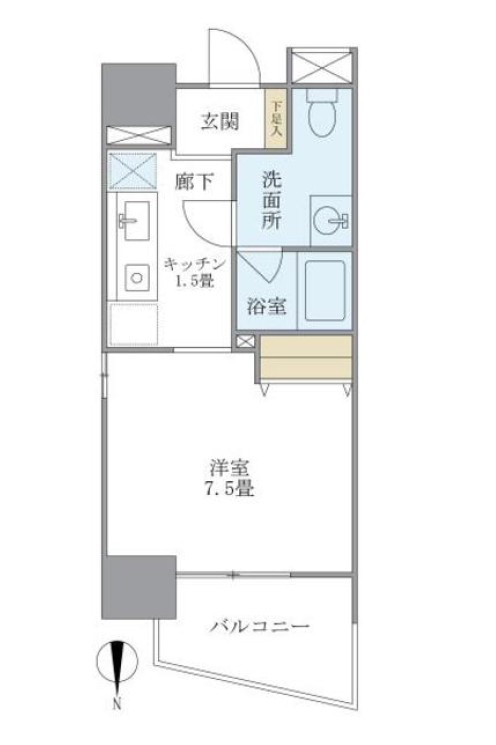 マイプレジール広尾　205号室　間取り