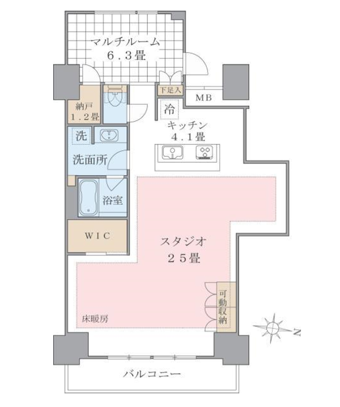 Brillia ist 東雲キャナルコート（旧アパートメンツ東雲キャナルコート）　630号室　間取り