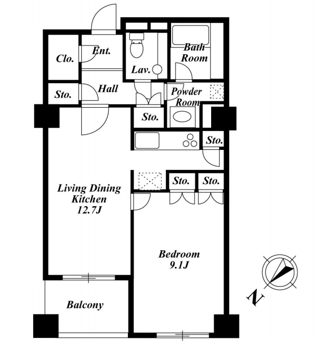 KDX代官山レジデンス　109号室　間取り