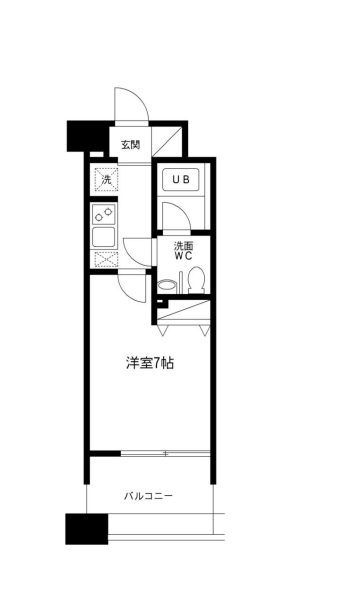レジディア島津山　308号室　間取り