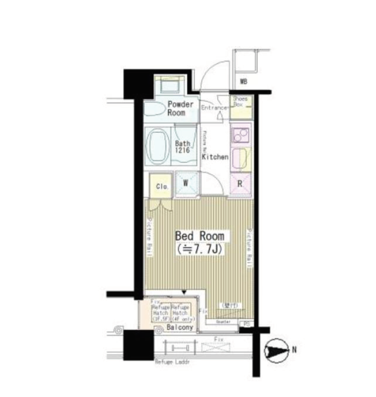 六本木MK ART Residence　505号室　間取り