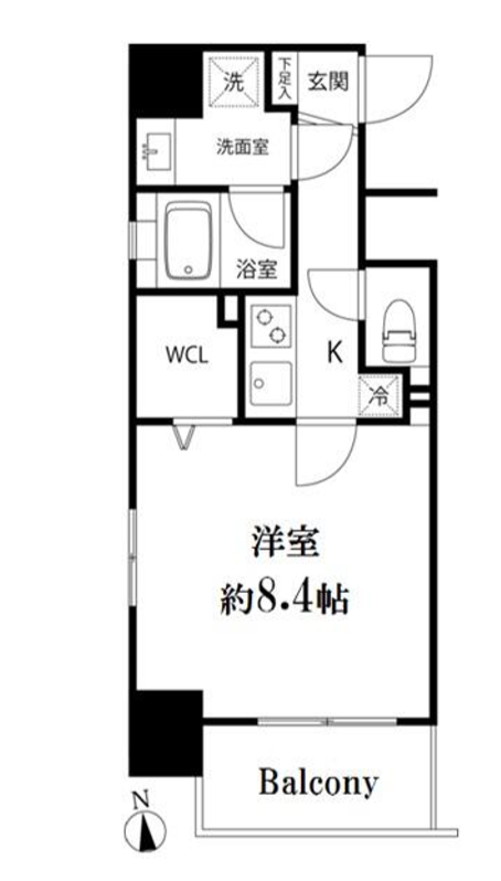 スペーシア秋葉原　609号室　間取り