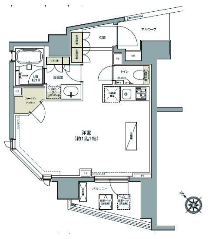 ガーデニア赤坂　701号室　間取り