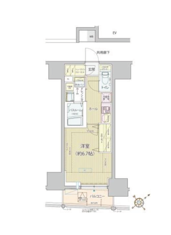 レビスタ白金高輪　1502号室　間取り
