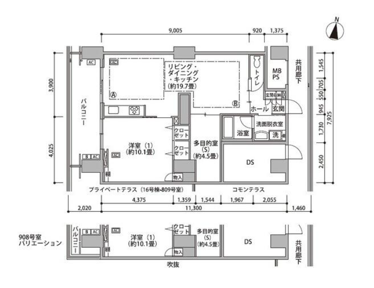 東雲キャナルコートCODAN　16号棟808号室　間取り