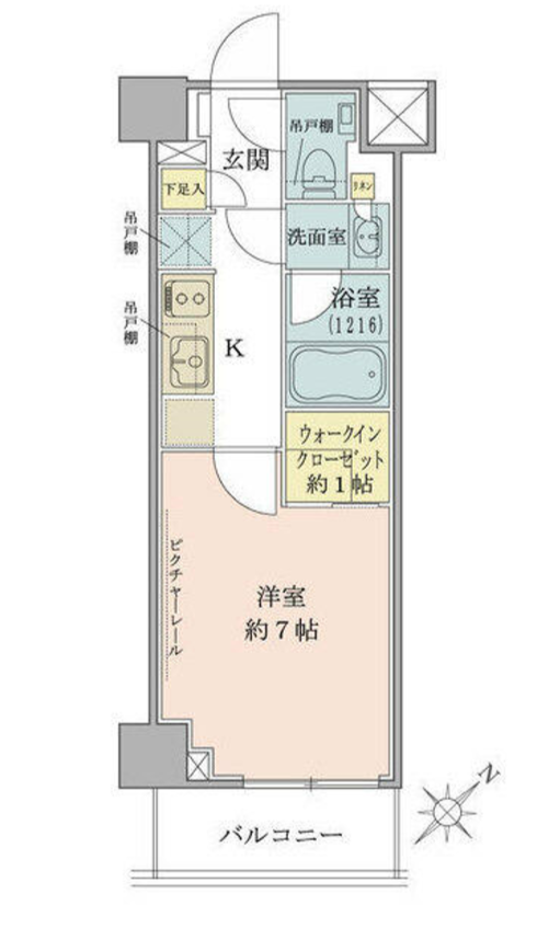 ザ・パークワンズ目黒不動前　413号室　間取り