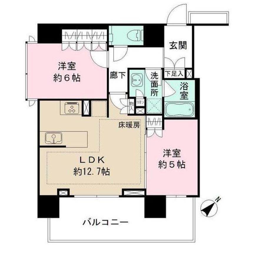 ザ・パークハウスアーバンス東五反田　408号室　間取り