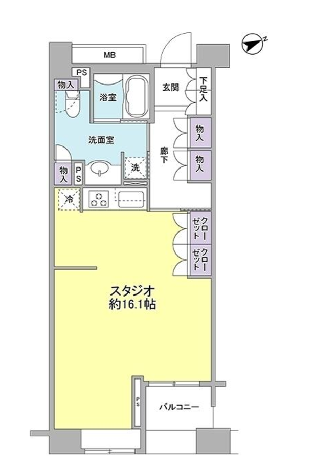 パークフラッツ銀座イースト　902号室　間取り