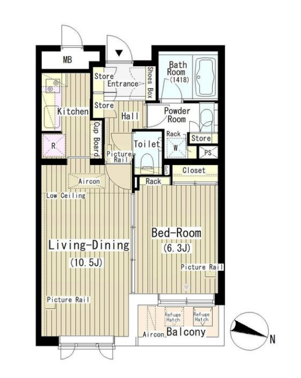 CARO南青山　402号室　間取り