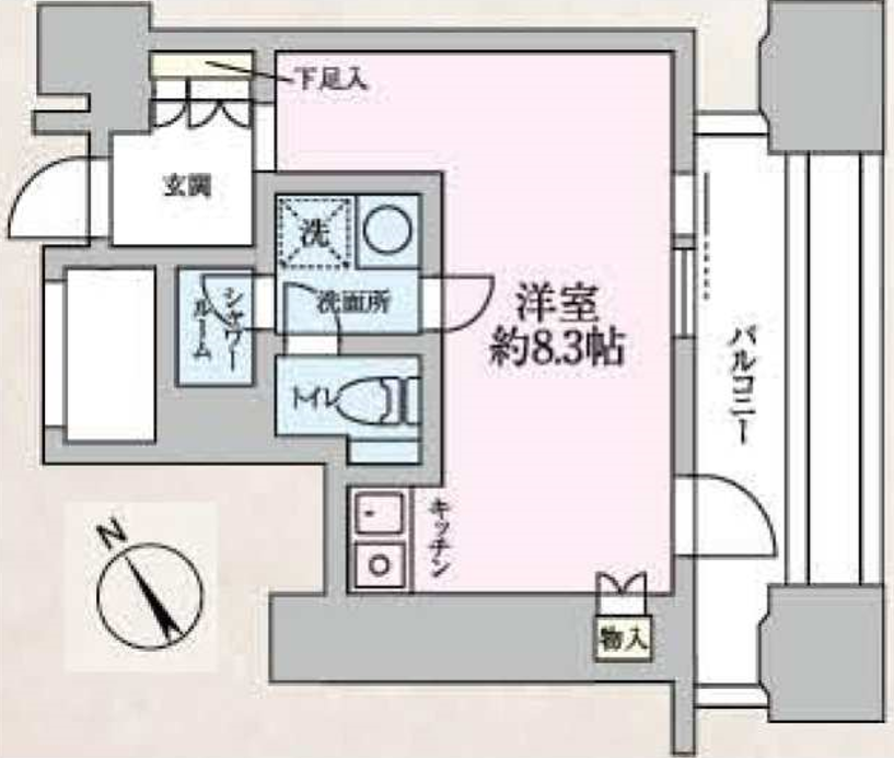 ルネ新宿御苑タワー　1205号室　間取り