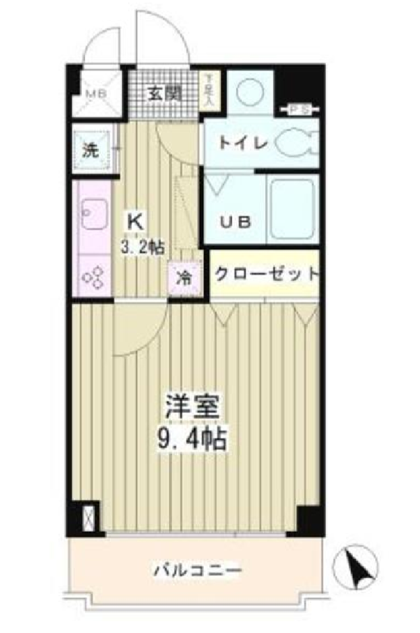 ラフィネ築地　306号室　間取り