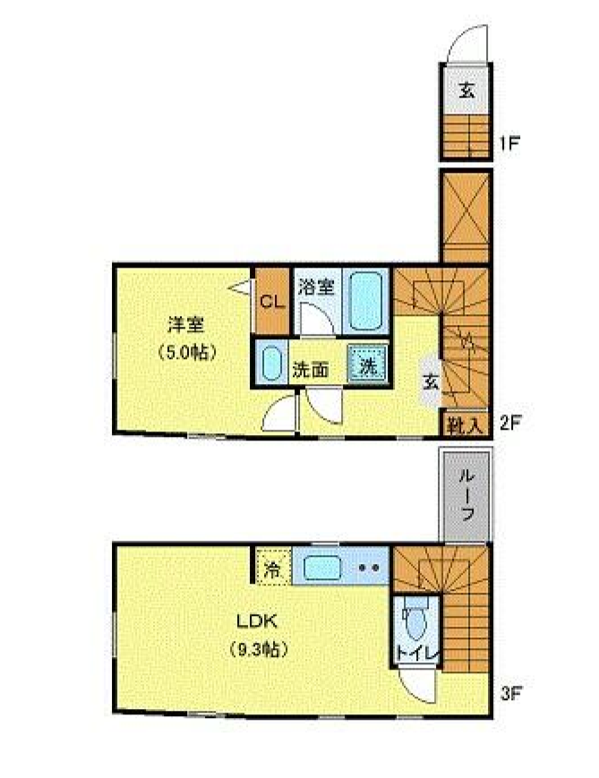 プライベートプレイス広尾　205号室　間取り