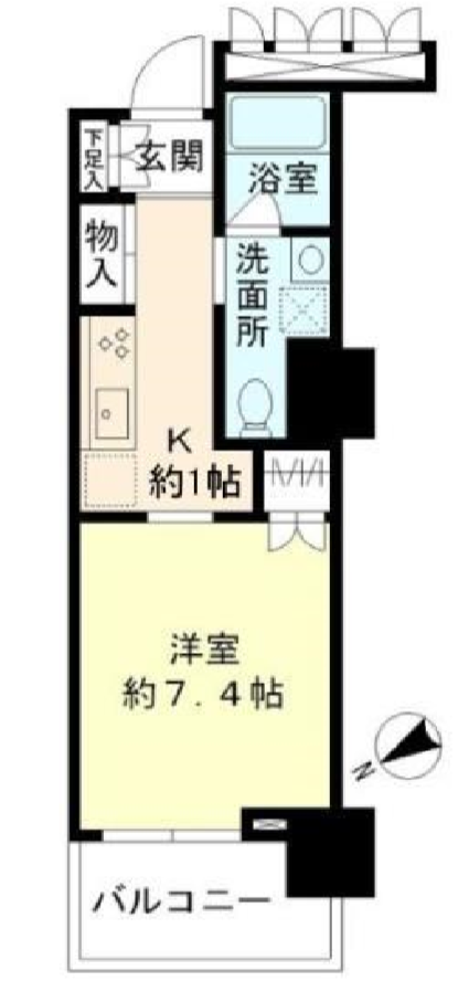 豊洲シエルタワー　504号室　間取り