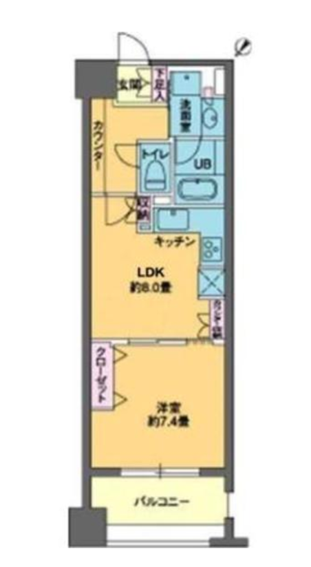 パークキューブ日本橋水天宮　1002号室　間取り
