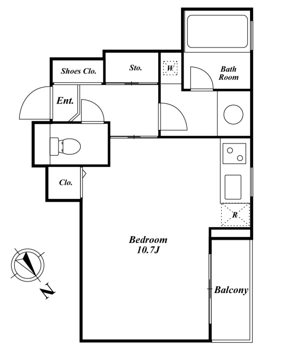 ミルーム南青山　308号室　間取り
